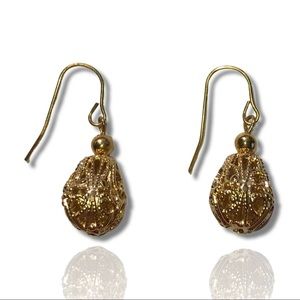 Golden vintage earrings